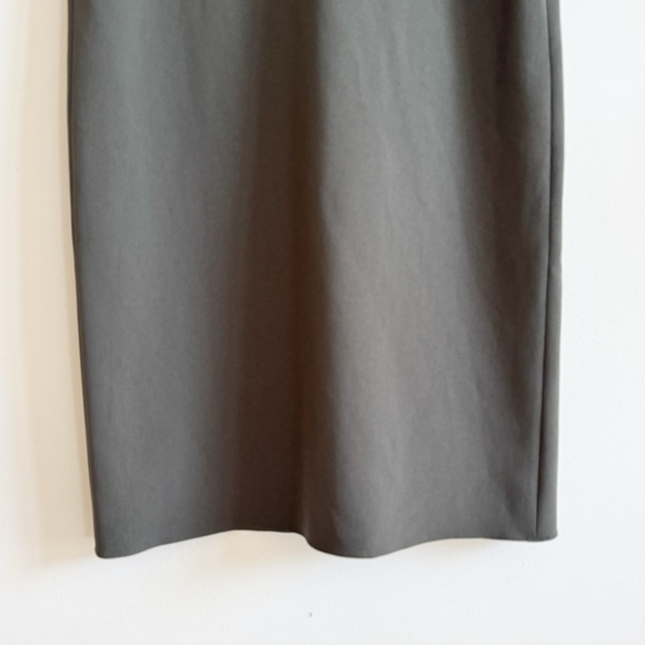 THEORY • Column Shift Dress in Green Slate - Picture 4 of 12